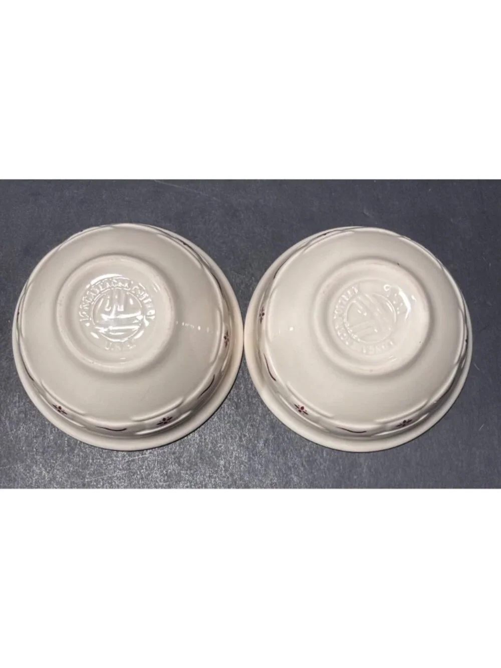 Longaberger Woven Traditions Berry Dessert Custard Bowls Vintage 90s Made in USA